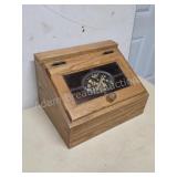 Stained Glass Cabinet Co Oak Bread BoxCrafted