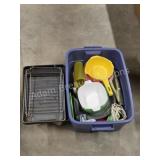 Assorted Kitchenware Broiler Pan and 10 Gallon
