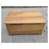 Modern Wood Flip Top Storage Box. Clean modern