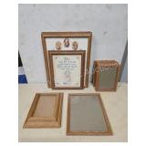 Vintage Oak Picture Frames Lot, Etc.This