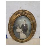 Antique Victorian Crayon Portraits and Framed