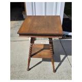 Vintage Oak Side Table. Solid oak side table with