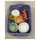 Assorted Bowls Taco Holders and 10 Gallon