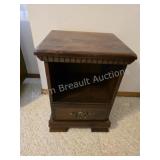 Vintage Dark Wood Nightstand. Solid wood