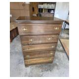 Vintage Wooden 5-Drawer Dresser. This is a solid