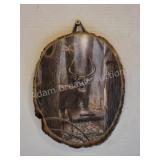Decorative live edge whitetail deer wall