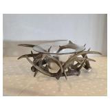 Decorative faux whitetail deer antler centerpiece