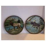 2 pcs vintage metal wildlife theme wall decor