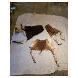 3 partial animal hides
