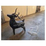 2 pieces decorative stag decor
