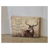 Life is Short... whitetail deer canvas wall print