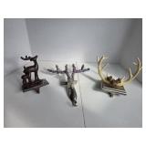 3 deer theme Christmas stocking holders