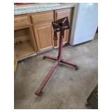 Red steel rolling engine stand