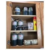 Cabinet clean out - (7) Coleman propane 1 lb