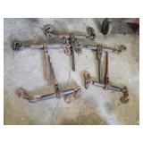 Five assorted heavy duty ratchet binders