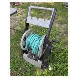 Ames hose reel with hose and sprayer