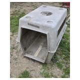 Large plastic pet carrier crate, missing door