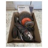 Vintage electric angle grinder and assorted wire
