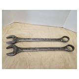 Two large combination wrenches, 1 7/8 in, 2 in