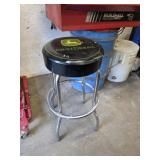John Deere polished chrome bar stool