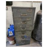 Vintage 6 drawer steel case storage filing