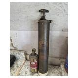 Two vintage antique fire extinguishers
