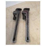 Two vintage The Ridge Tool Co. 18-in aluminum