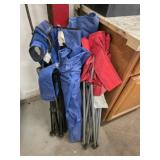 Four assorted bag lawn chairs