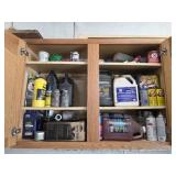Double cabinet clean out - oils, lubricants,