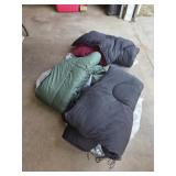 Lot of three flannel lined sleeping bags, good