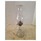 Vintage clear glass oil lamp