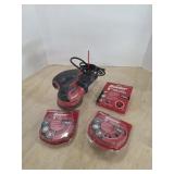 Bauer 1712E-B 5-in palm sander with assorted
