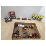 Assorted diecast automobiles and tractors