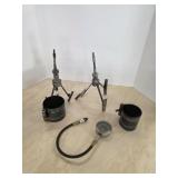 Two vintage engine cylinder hones
