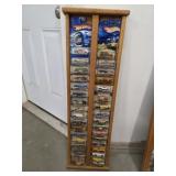 Custom-built Hot Wheels cars display board with