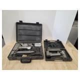 Two vintage JET pneumatic trim nailers