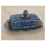 Vintage carnival Glass iridescent grape theme