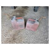 Two vintage Chilton 5.25 and 6 gallon plastic gas