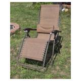 Brown zero gravity mesh lawn chair