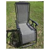 Black and tan zero gravity mesh lawn chair