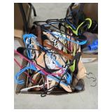 Box lot -  wooden and plastic hangers