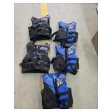 Box lot - children's neoprene life jackets, size
