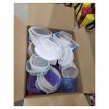 Box lot - plastic storage containers