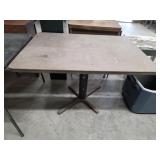 Vintage metal base work table
