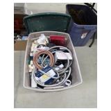 Holiday 18 gallon storage tote with assorted