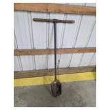 Vintage steel handle post hole auger