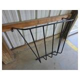 Black steel wall mount hay feeder