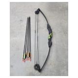 Barnett banshee youth compound bow and practice