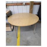 vintage 48-in Formica top round table with steel