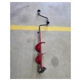 Eskimo steel ice fishing hand auger, like new